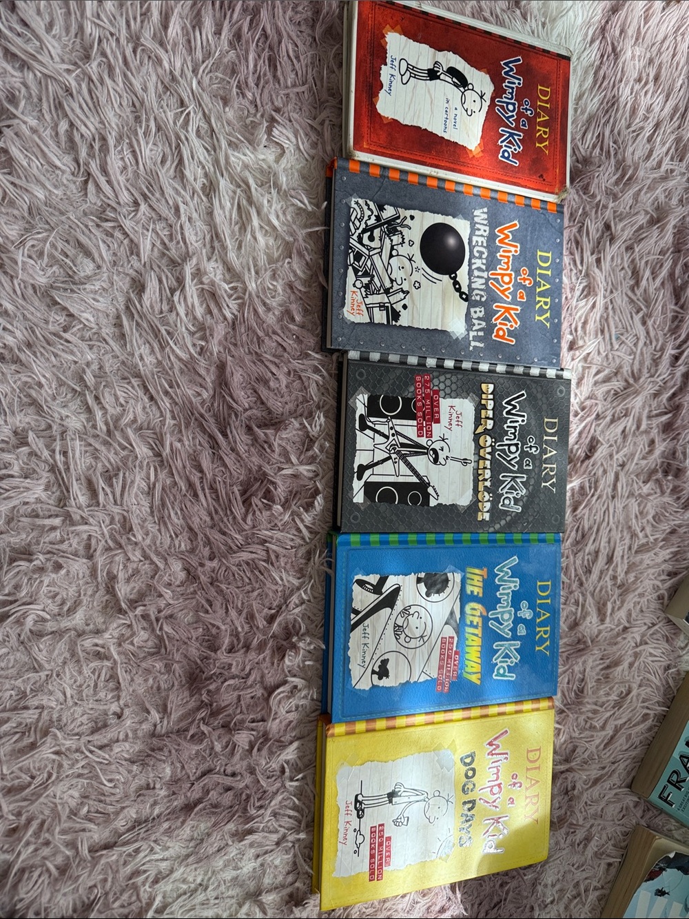 Diary of a Wimpy Kid Hardcover Book Set - books 1,4,12,14, and 17